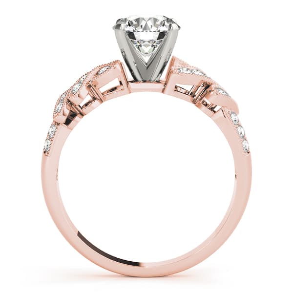 Multi-Row Engagement Ring, style 50832, Side view in rose gold