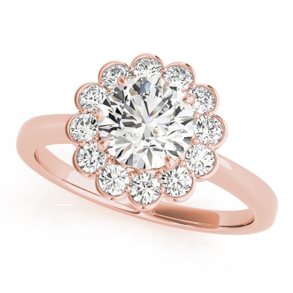 No Dias On Shank, style 50833, Front view in rose gold