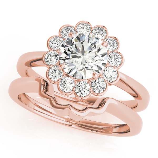 No Dias On Shank, style 50833, On hand view in rose gold