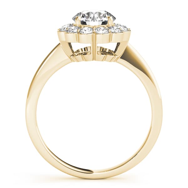 No Dias On Shank, style 50833, Side view in yellow gold