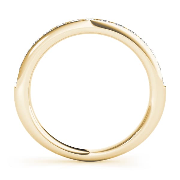 Channel Set Wedding Bands (0.27 ct. tw.), Side view in yellow gold