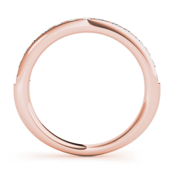Channel Set Wedding Bands (0.27 ct. tw.), Side view in rose gold