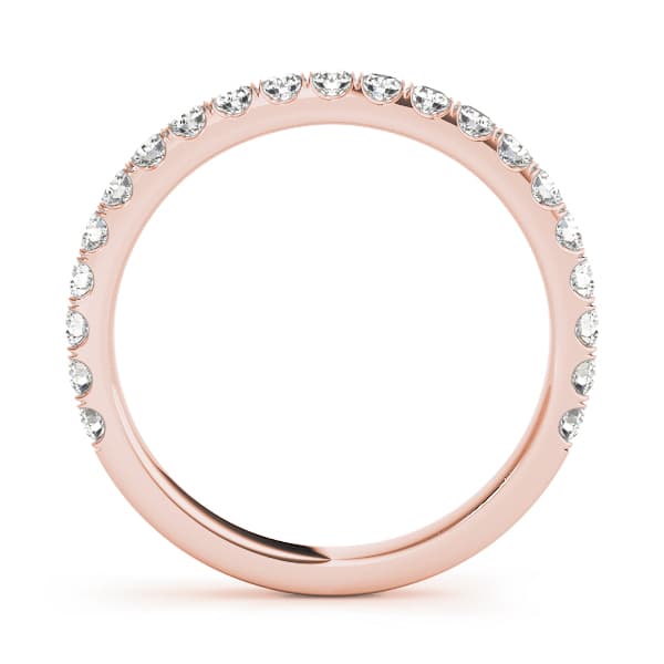 Split-Prong Wedding Band (0.42 ct. tw.), Side view in rose gold