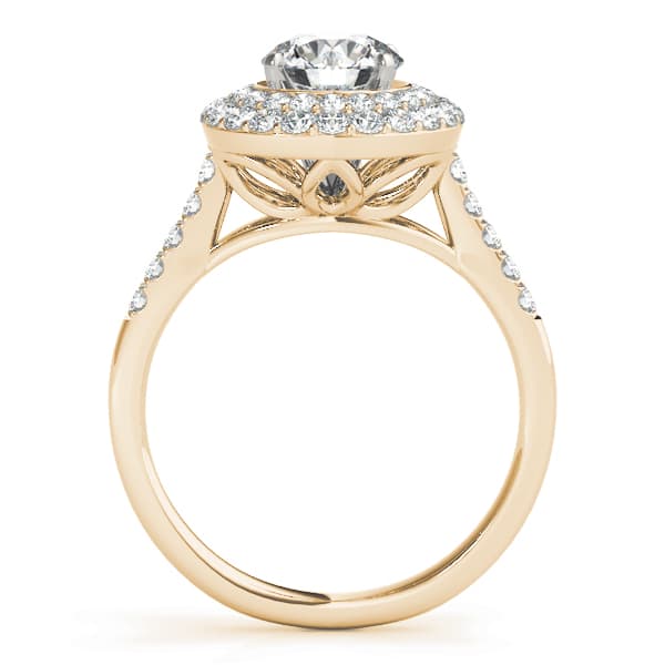 Eng Ring For 1.75-2.5 ct Heads, style 50844, Side view in yellow gold