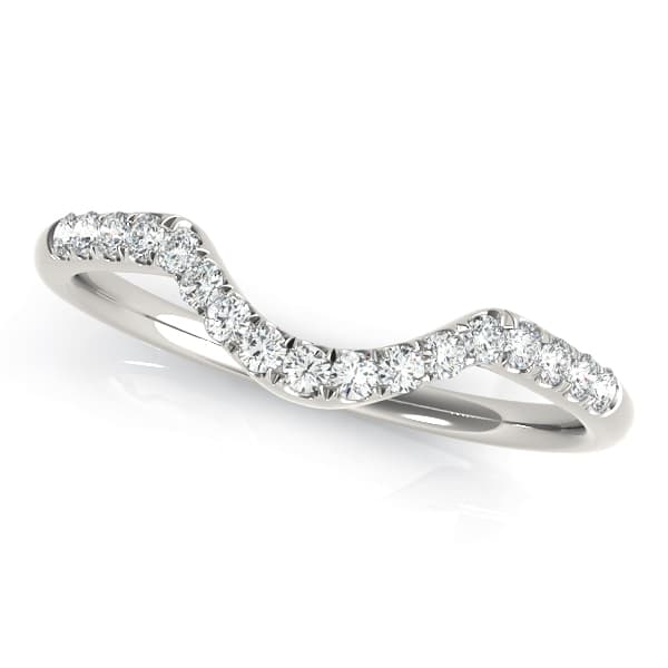 Split Prong Curved Wedding Bands — A — View 1
