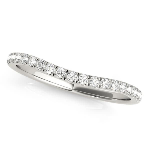 U-Prong Curved Wedding Band — A — View 1