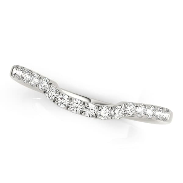 Split Prong Curved Wedding Bands — A — View 1