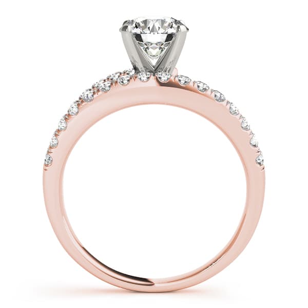 Split Shank Engagement Ring, style 50850, Side view in rose gold