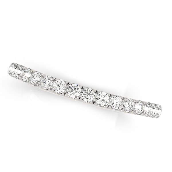 Split Prong Curved Wedding Band — View 1