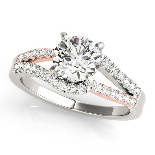 Bypass Split Shank Engagement Ring — style 50851 in 10k White Gold