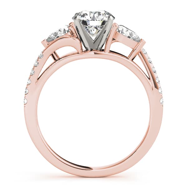 Engagement Ring, style 50856, Side view in rose gold