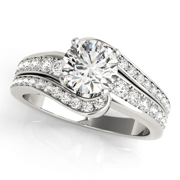 Bypass Multirow Engagement Ring — style 50860 in 10k White Gold