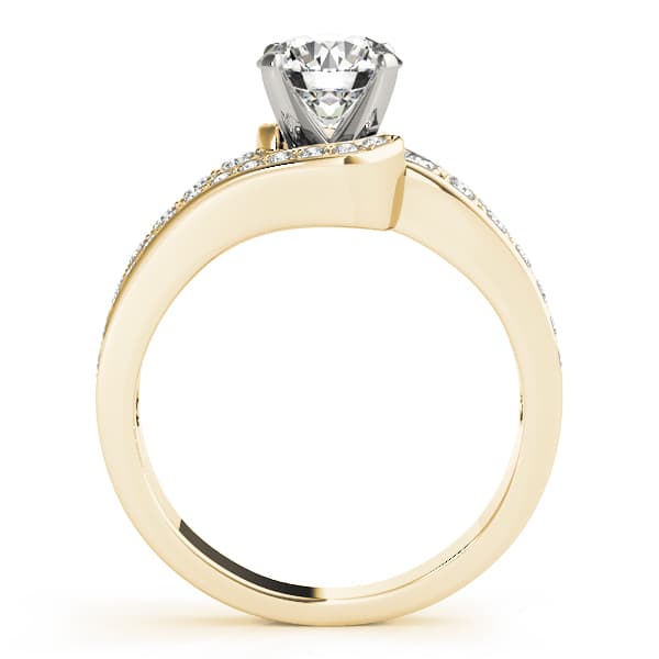 Bypass Multi-Row Engagement Ring, style 50860, Side view in yellow gold
