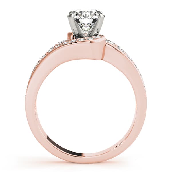 Bypass Multi-Row Engagement Ring, style 50860, Side view in rose gold