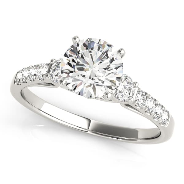 Single Row Engagement Ring — style 50863 in 10k White Gold