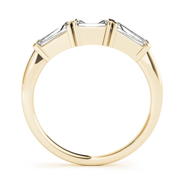 Bar Set Baguette Wedding Band (2/3 ct. tw.), Side view in yellow gold