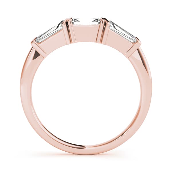 Bar Set Baguette Wedding Band (2/3 ct. tw.), Side view in rose gold