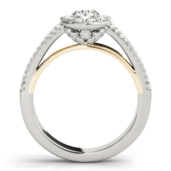 Engagement Ring, style 50867, Side view in yellow gold