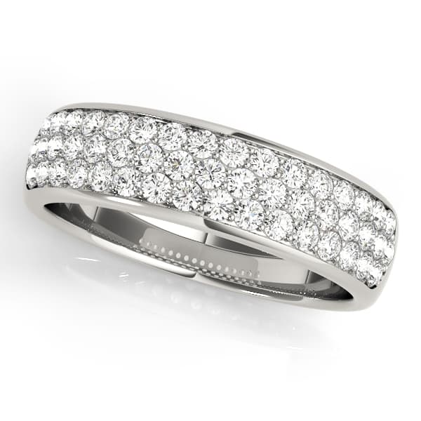 Multiple Row Pavé Set Wedding Band — View 1