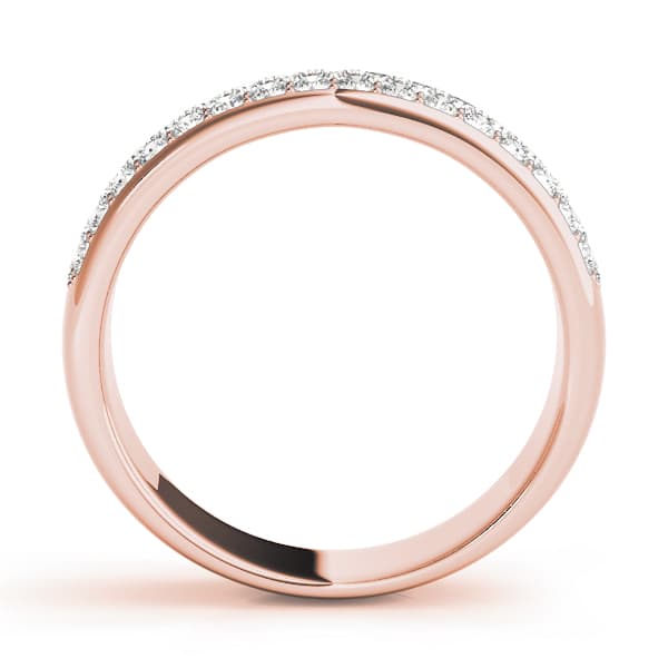 Multiple Row Pavé Set Wedding Band (5/8 ct. tw.), Side view in rose gold