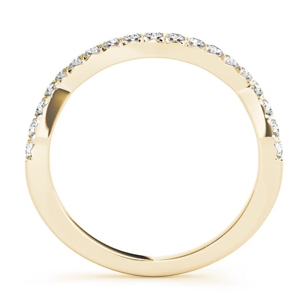 Curved Wedding Bands (0.22 ct. tw.), Side view in yellow gold