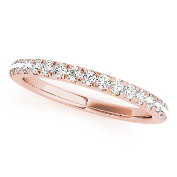 Split Prong Wedding Band (1/4 ct. tw.), Front view in rose gold