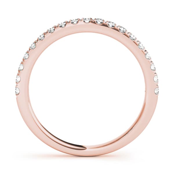 Split Prong Wedding Band (1/4 ct. tw.), Side view in rose gold