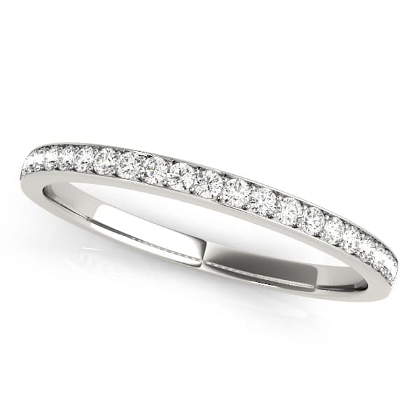 Prong Set Wedding Band — View 1