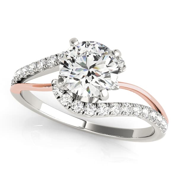 Bypass Split Shank Engagement Ring — style 50895 in 10k White Gold
