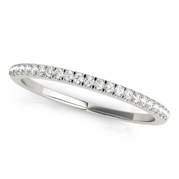 Straight Split Prong Wedding Band — View 1