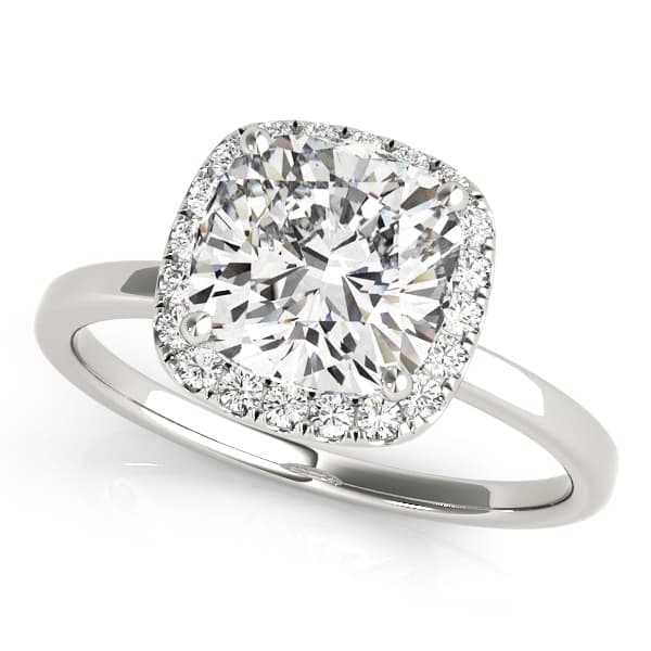 ENGAGEMENT RINGS HALO SQUARE & CUS — style 50907 in 10k White Gold