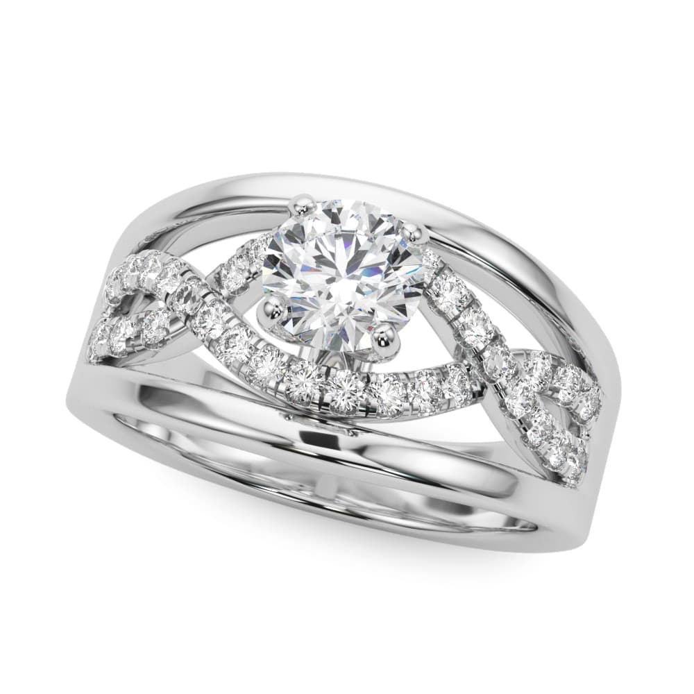 Infinity Twisted Shank Engagement Ring — style 50910 in 10k White Gold