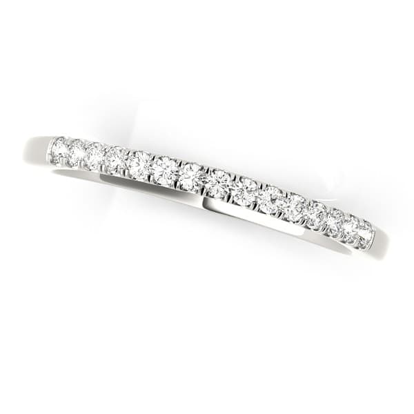 Wedding Bands Prong Set — White Gold