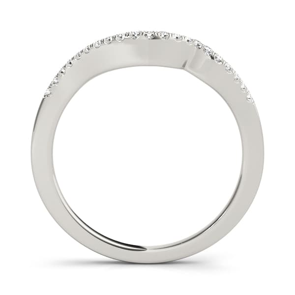 Single Row Wedding Curved Bands (0.16 ct. tw.), Side view in yellow gold