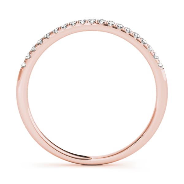 Single-Row Split-Prong Wedding Band (1/8 ct. tw.), Side view in rose gold