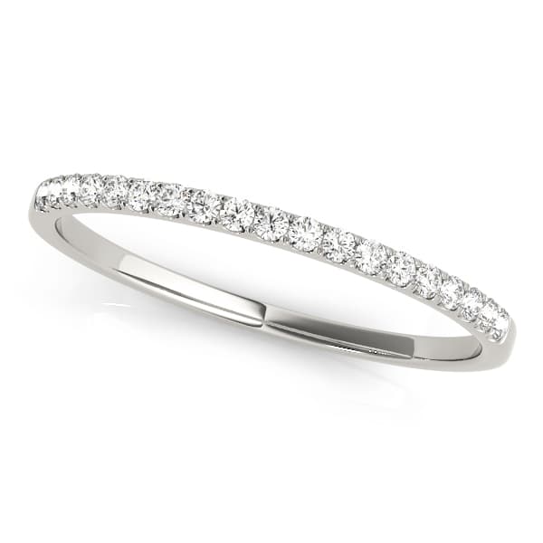 Straight Split Prong Wedding Band — View 1