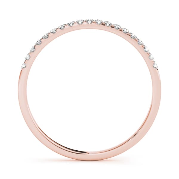Straight Wedding Band (1/8 ct. tw.), Side view in rose gold