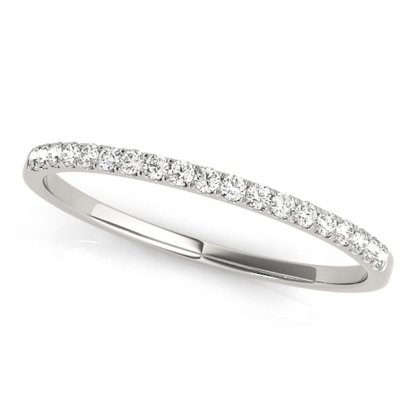 Prong Set Wedding Band — View 1