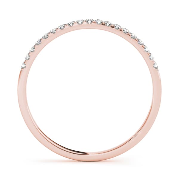 Split Prong Wedding Band (1/8 ct. tw.), Side view in rose gold
