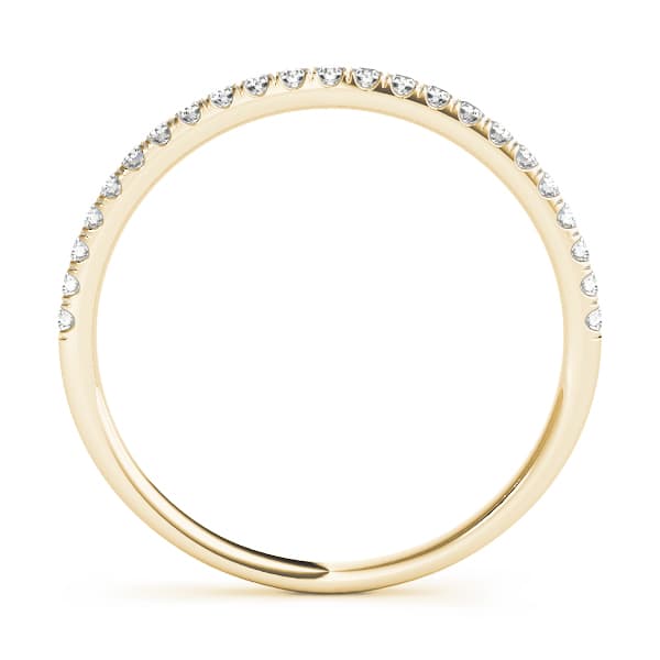 Straight Diamond Band (1/8 ct. tw.), Side view in yellow gold