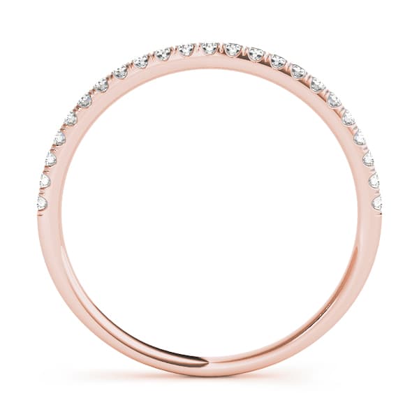 Straight Diamond Band (1/8 ct. tw.), Side view in rose gold