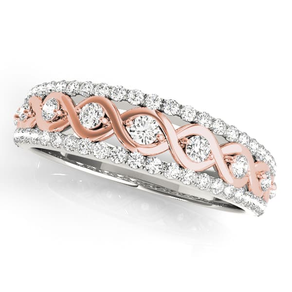 Wedding Bands Prong Set — White Gold