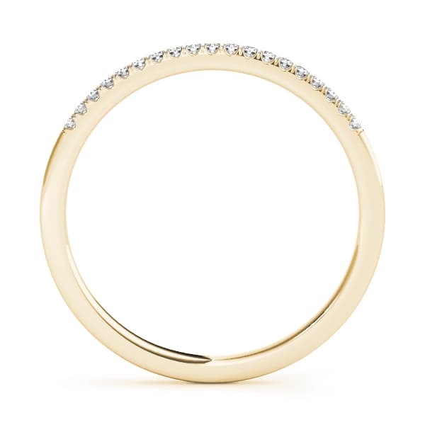 Split Prong Set Wedding Bands (1/4 ct. tw.), Side view in yellow gold