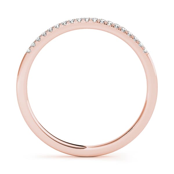 Split Prong Set Wedding Bands (1/4 ct. tw.), Side view in rose gold