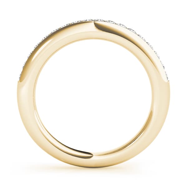 Channel Set Wedding Band (0.27 ct. tw.), Side view in yellow gold