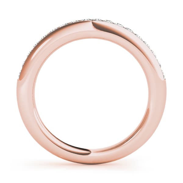 Channel Set Wedding Band (0.27 ct. tw.), Side view in rose gold