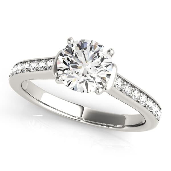 Prong In Channel Engagement Rings — style 50936 in 10k White Gold