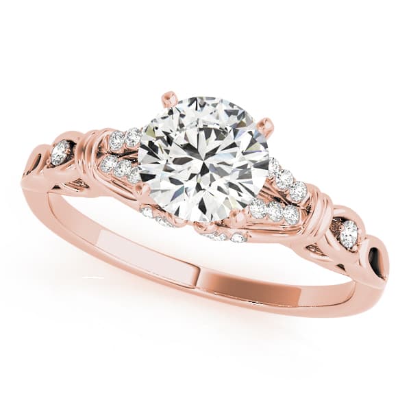 Split Prong Multi-Row Engagement Ring, style 50938, Front view in rose gold