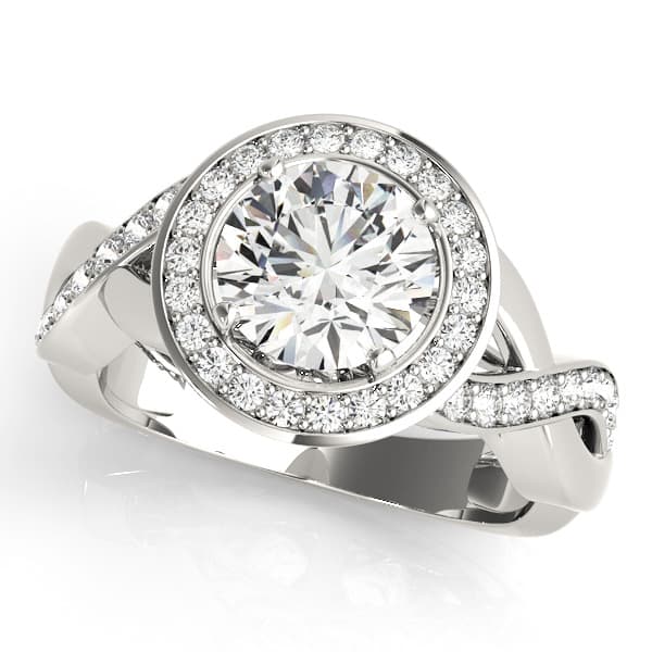 ENGAGEMENT RINGS HALO — style 50940 in 10k White Gold