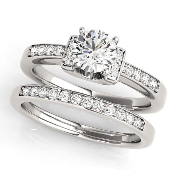 Engagement Ring, style 50946, On hand view in rose gold